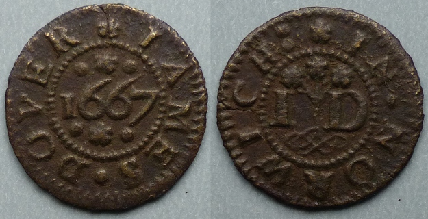 Norwich, James Dover 1667 farthing Norwich, James Dover 1667 farthing
